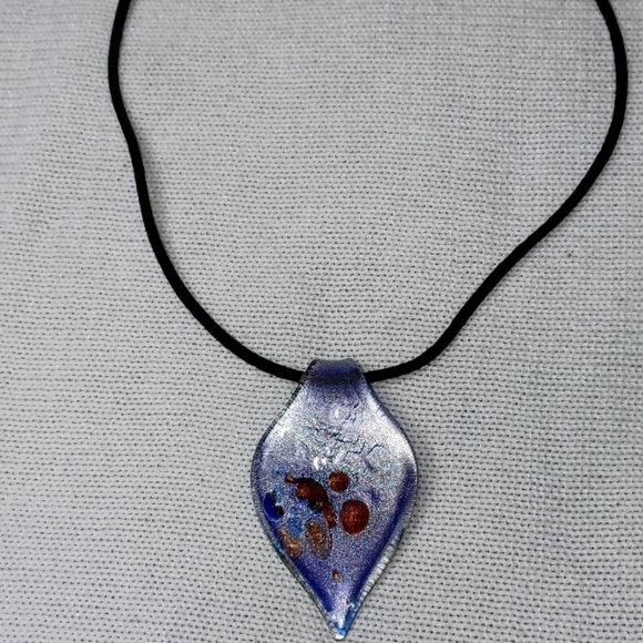 Authentic One a Kind Murano Glass Pendant Necklace - Picture 6 of 11
